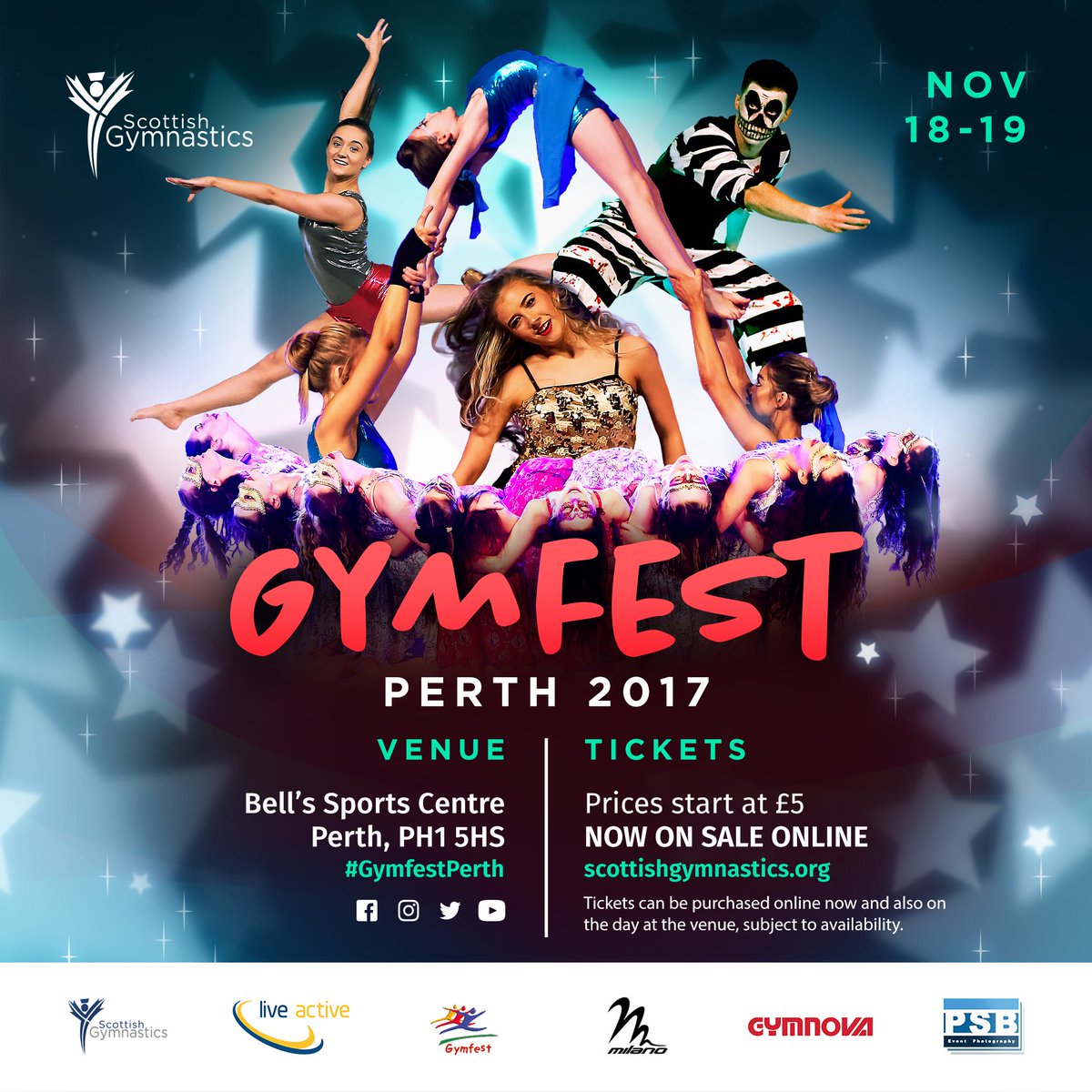ScotGymnastics's tweet photo. #GymfestPerth tickets are selling FAST! 💨 Don’t miss out! @LiveActive_lal @PerthandKinross @PerthCityCentre https://t.co/32olyrQdgM