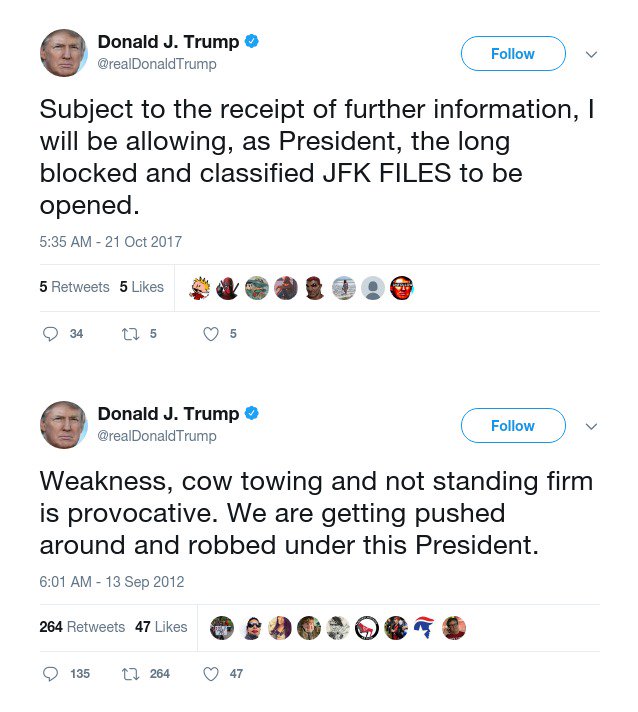TrumpOfYore's tweet photo. According to me, the top tweet matches up with the bottom one from September 2012. https://t.co/ac4JAeLXDy