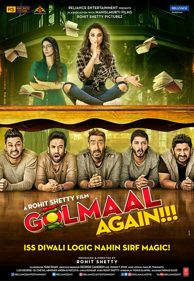 Rohan260793's tweet photo. Amazing... Dhamaal... #GolmaalAgain! Complete Laugh riot with mixture of Action, Comedy &amp; Horror! @ajaydevgn @ParineetiChopra #RohitShetty 😀 https://t.co/7gVZ83llxK