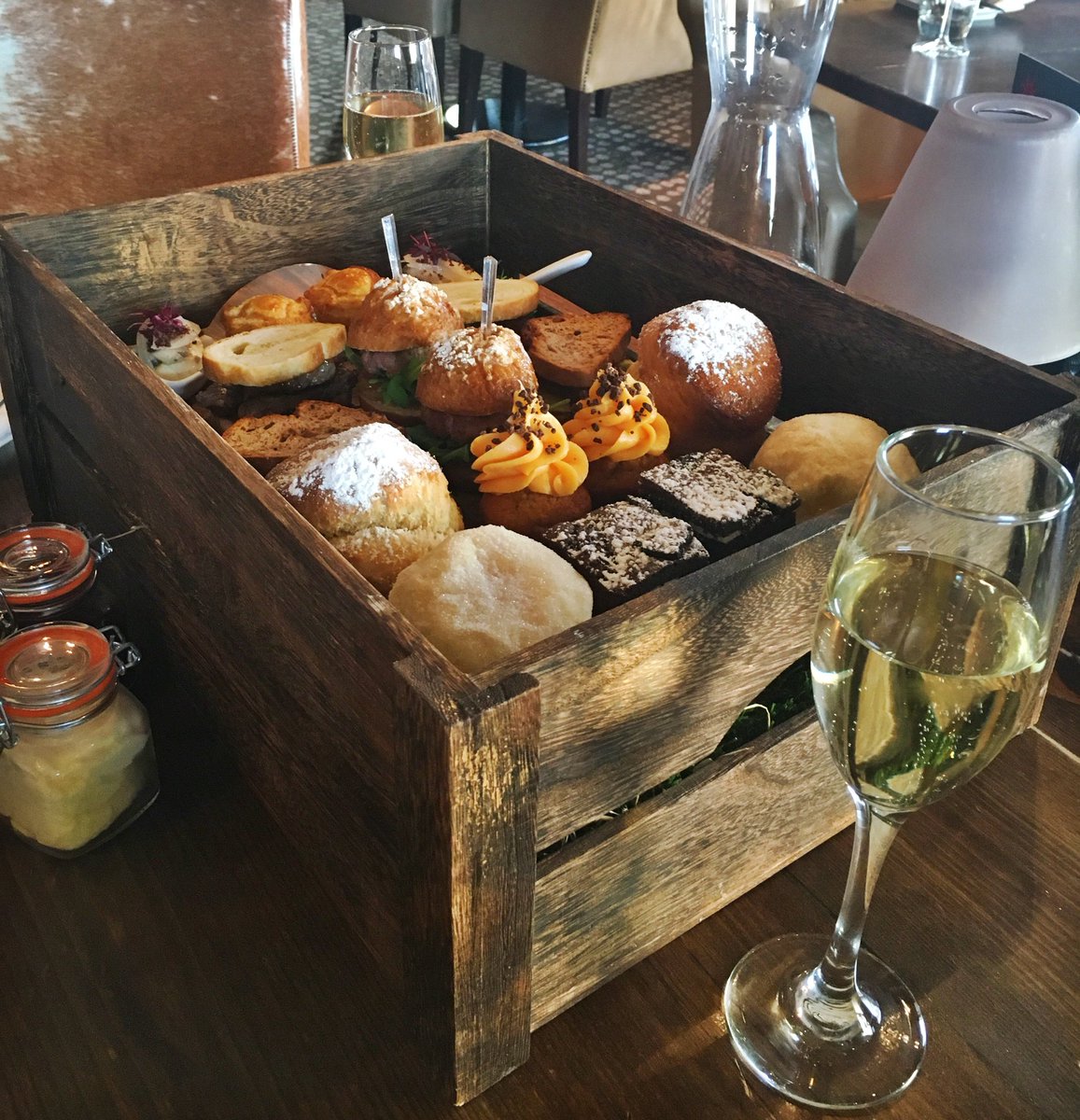 Trying out the new afternoon tea <a href="/Kyloe_Edin/">Kyloe Restaurant</a> loving the wee pies and toastie - great alternative to sandwiches! #afternoontea #edinburgh