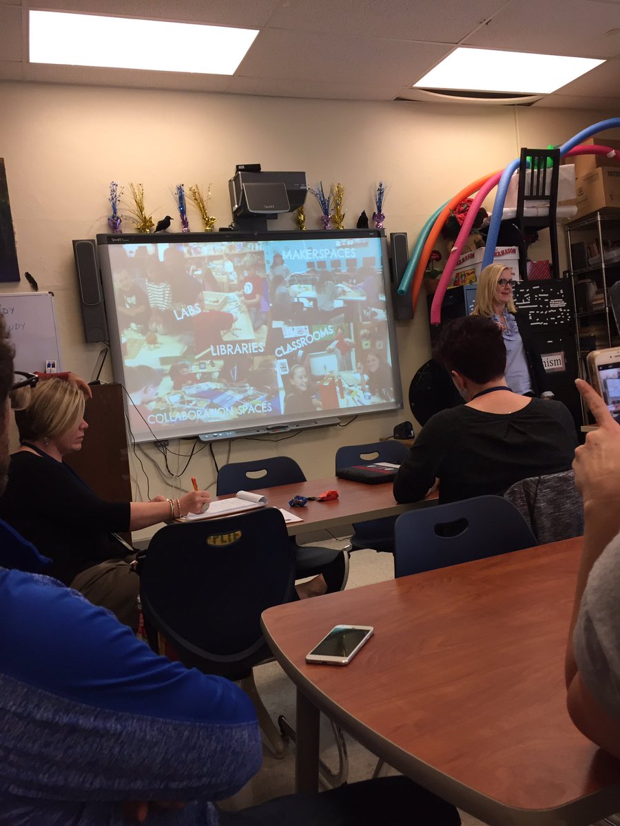 DASD_amathieu's tweet photo. Learning about MakerSpaces and how to incorporate them into our schools #detc17 https://t.co/Wys5S52fSA