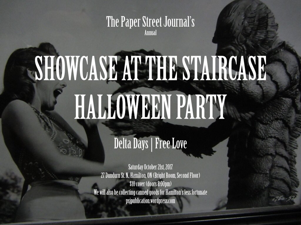 Happening tonight: we throw a party, we provide the bands, YOU be there. (Oh and dress up and bring a canned good.)