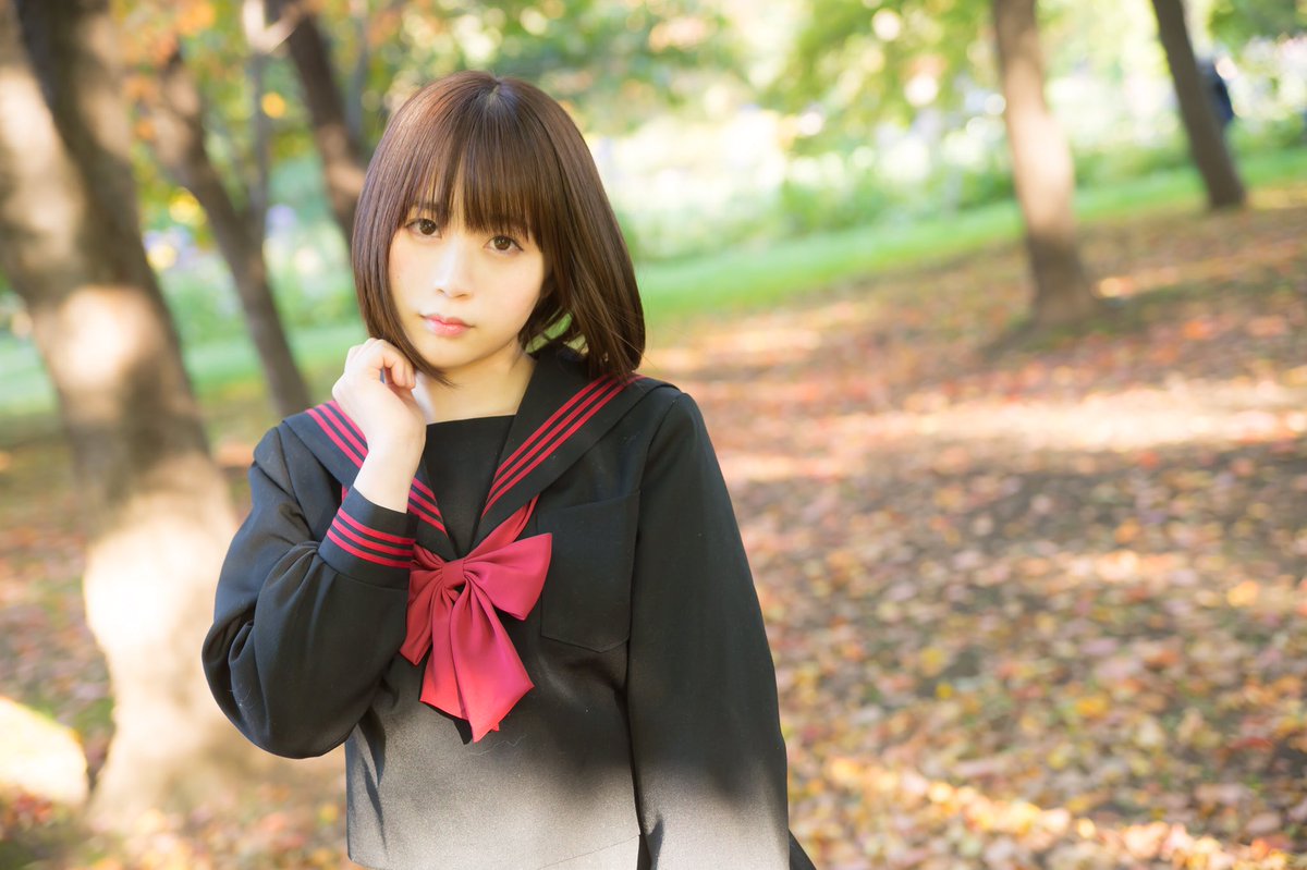 SuimA7 ［ポートレート］ 黒タイツ×冬服セーラー photo / @SuimA7 #一