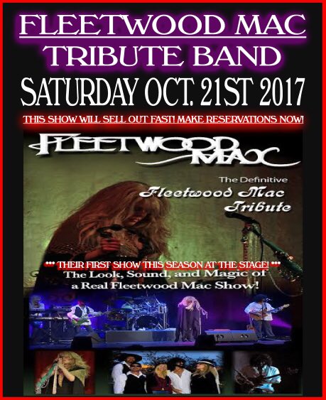 thestagetweets's tweet photo. Come join us tonight for The Fleetwood Mac Tribute Band. Please call for reservations. Come for the Food, the dancing and the fun. https://t.co/uEJzTkHuUG