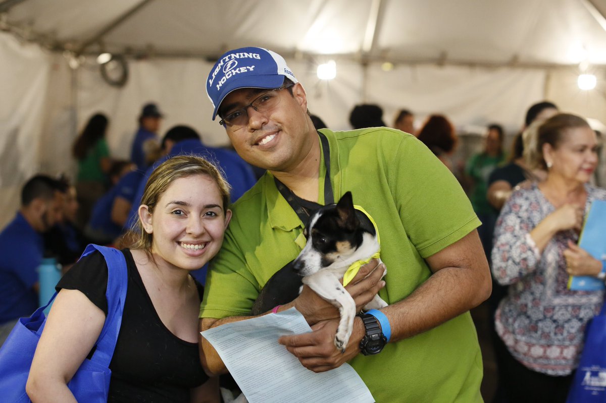 AdoptMiamiPets's tweet photo. Don’t let the rain stop you from finding your perfect pet match at the 24-hr #ASDMegaMatch! We’re at Tropical Park until 11:59PM 🐱❤️🐶 #Miami https://t.co/ODf0KrVIDo