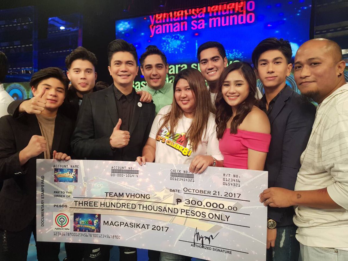 iambugoy_carino's tweet photo. Congrats satin Team Vhong! ☝🏻👏🏻 worth it lahat ng pagod at puyat natin!😁 Sobrang proud ako sa grupo natin! Da Best! 💪🙏🏻😆 https://t.co/yTOXGjRtRN