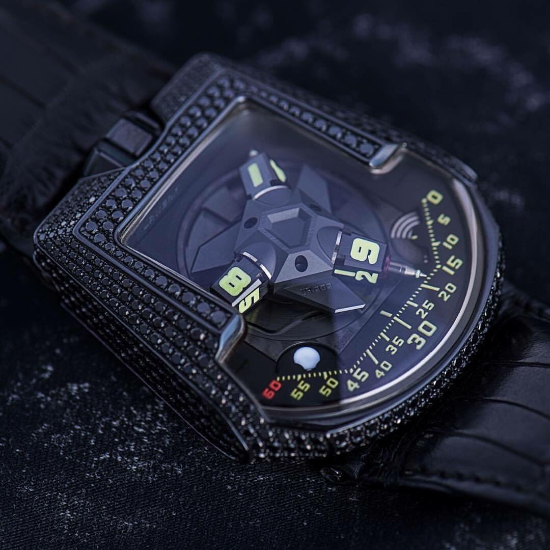 URWERK_Geneve's tweet photo. Dark Matter.
The very rare UR-202 fully set with black diamonds.
#urwerk #ur202 #black #diamond #satellitecomplication https://t.co/eEfbB2sLbs