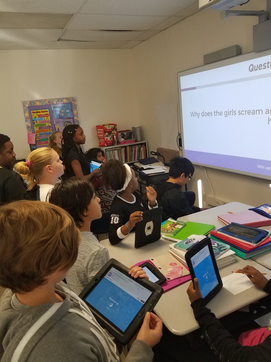 mscarboneisloud's tweet photo. Using @GetKahoot w/ iPads and @Promethean Activewall! Way to go Ms Lane for developing engaging tech integrated lessons! #necsdsms #necsditf https://t.co/l4LdxJwDWR