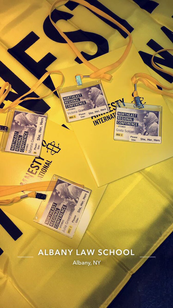 And so the Amnesty NE Regional conference begins!! <a href="/victoria_quint3/">Victoria Quint</a> <a href="/toutefolle/">Marsha Cassel</a> <a href="/AmnestyRHS/">Amnesty RHS</a>