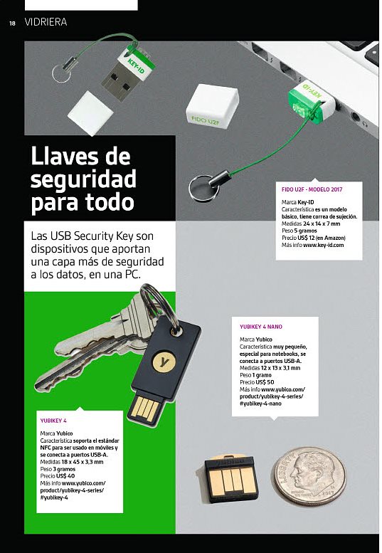 PYMESrevista's tweet photo. Dispositivos para agregar una capa mรกs de seguridad en tu PC. #USBSecurityKey https://t.co/LCuYLAbtDA