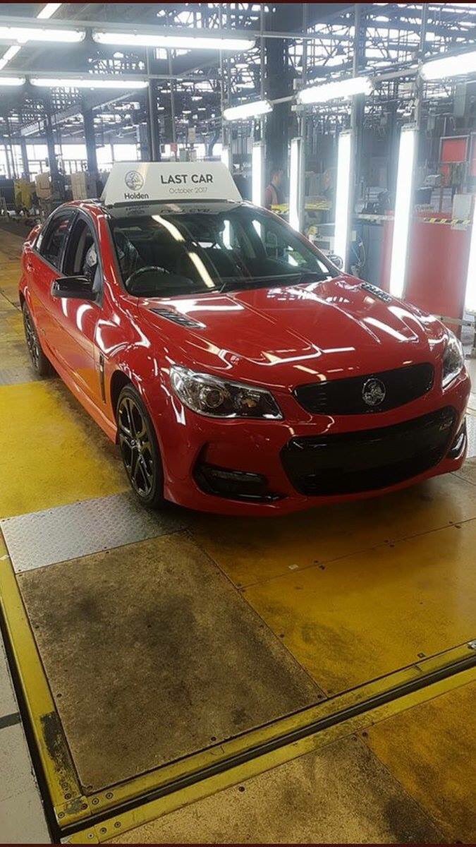 Last holden made in Australia 😔💔 retweet if you are sad about this! No more Australian made super cars 🙁 #holden