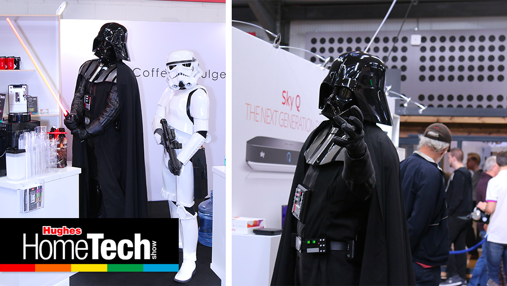 HughesDirect's tweet photo. So... Stormtroopers love technology! We have a few at the #HughesHomeTechShow checking out #deals and entertaining the crowd! #starwars https://t.co/9MoRW6t4ei