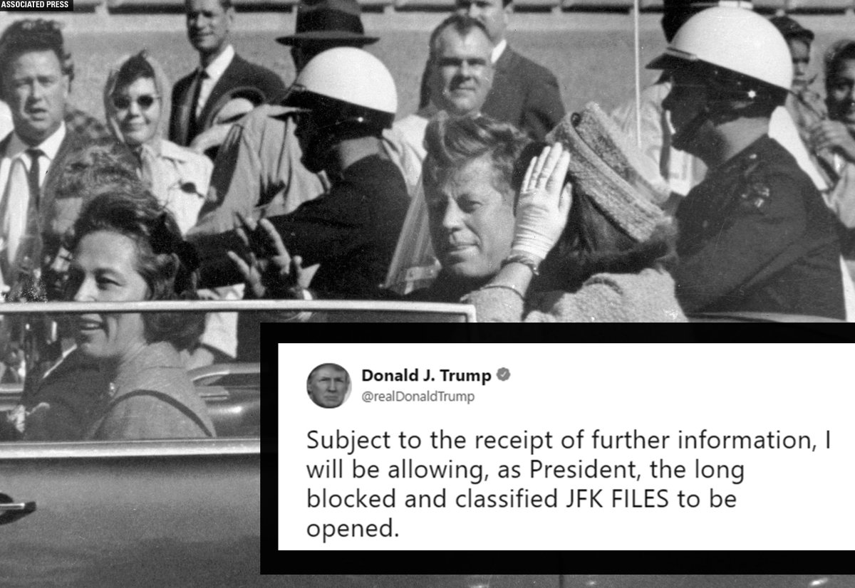 FoxNews's tweet image. Yesterday, President @realDonaldTrump tweeted that he will be opening the "long blocked and classified JFK FILES."