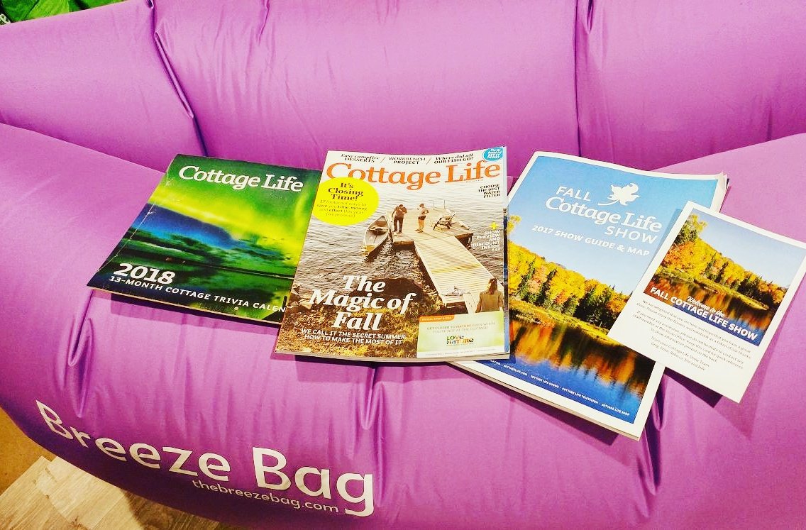 Lots of 💜 from <a href="/cottagelife/">Cottage Life</a>! Visit us in #mississauga at <a href="/ICpresents/">International Centre</a> for all your #cottage needs...which of course include a #BreezeBag!
