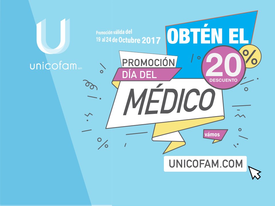 UNICOFAMOFICIAL's tweet photo. Promoción "Día del médico" #unicofam #PromocionesUnicofam
válida 19-Oct al 24 Oct 2017
Llévate el 20% de descuento
consulta bases! https://t.co/S9tW8qDA7E