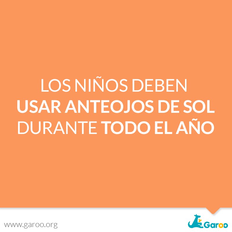 GarooApp_es's tweet photo. El daño producido por los rayos UV ☀️ es acumulativo durante toda la vida. ¡Protege los ojos de tus niños! https://t.co/dKWAw86I7U