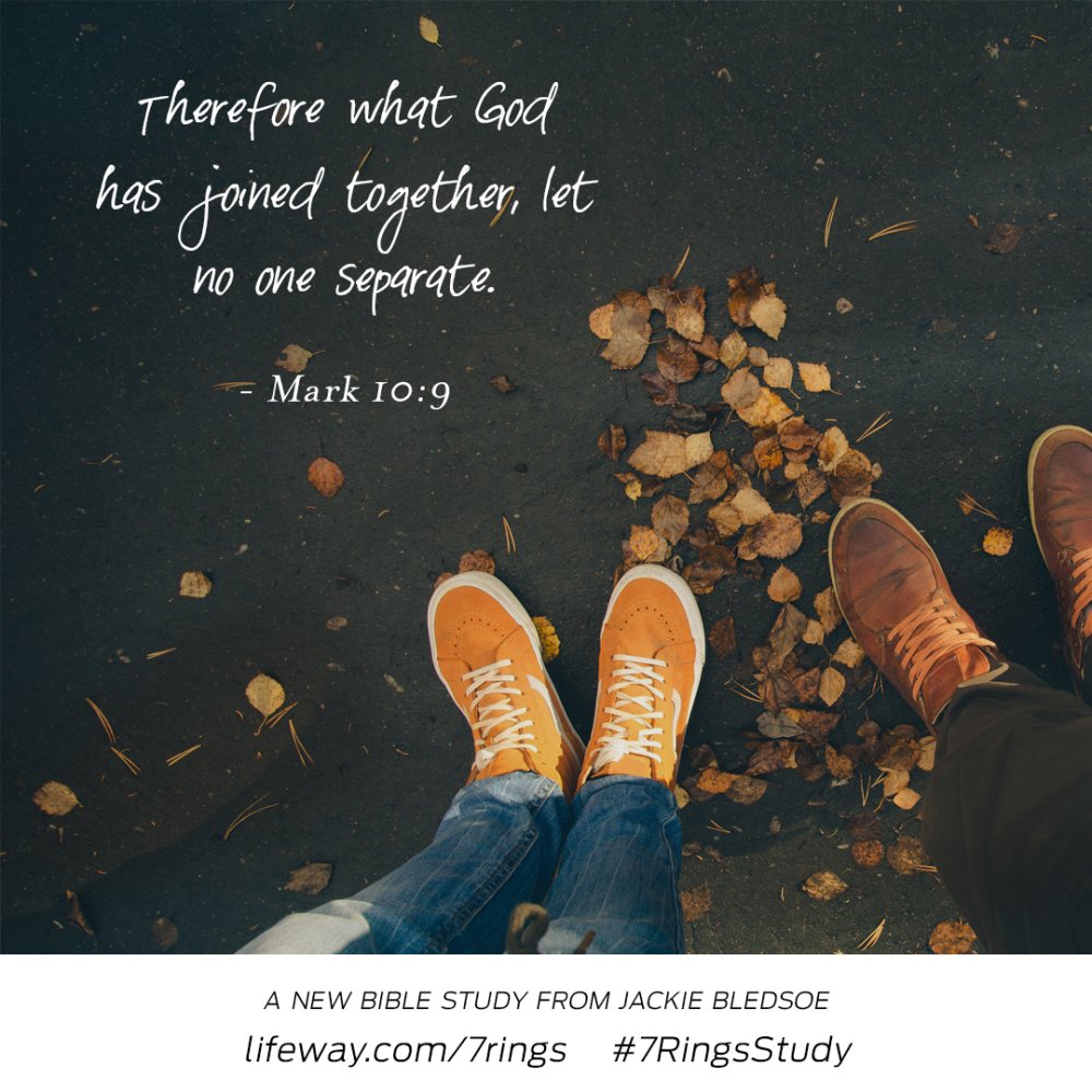 jackiebledsoejr's tweet photo. "What God has joined together, let no man separate." #7ringsstudy #marriage https://t.co/SnvTRaRy7l