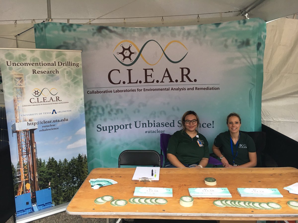 LabsOfCLEAR's tweet photo. All setup 4 @CityOfArlington, @ArlingtonParks #Ecofest downtown 2day, 10-2. Letโs talk #shalescience, Responsible Energy Extraction & water https://t.co/RmXa1sCl9X