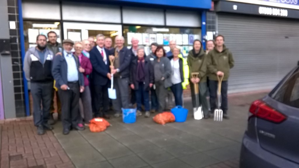Great morning planting crocus bulbs in Sheerwater #sheerwater together