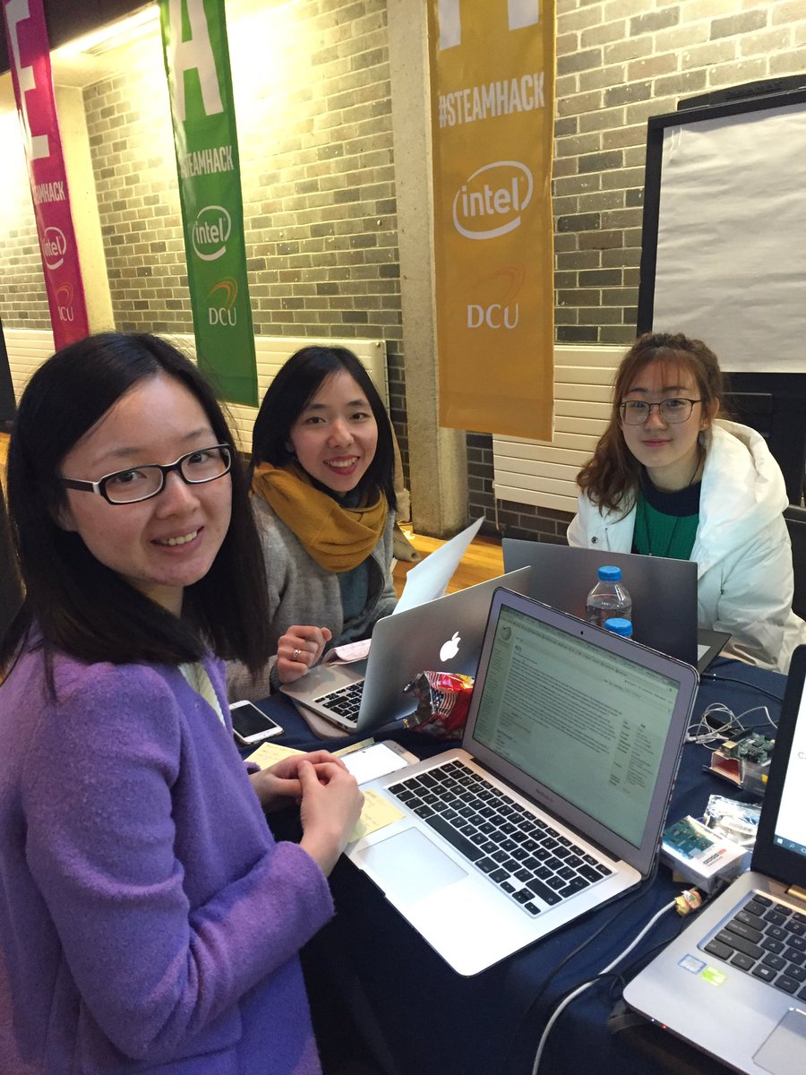 HeartBeatz8's tweet photo. Start to work after lunch 🙌🏼
#STEAMhack @DublinCityUni @RyanAcademy @Intel_IRL https://t.co/LH1TlVQPW2