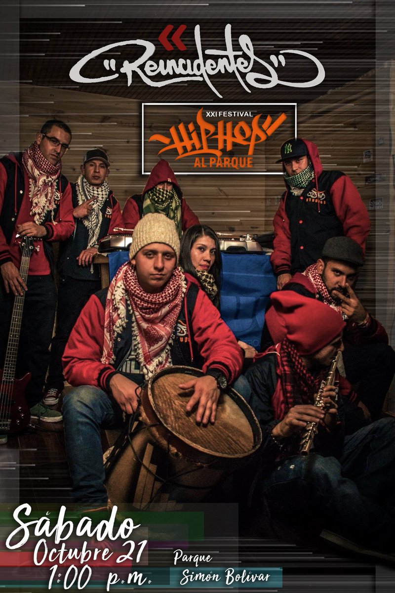 IndependenciaMs's tweet photo. "Que Viva el Amor, el Combate y la Utopía" #Hoy en @hiphopalparque La Banda de la •R• @reincidentesbta 1:00 p.m. #NuestraVenganzaEsLaAlegría https://t.co/EZCjYIprNP