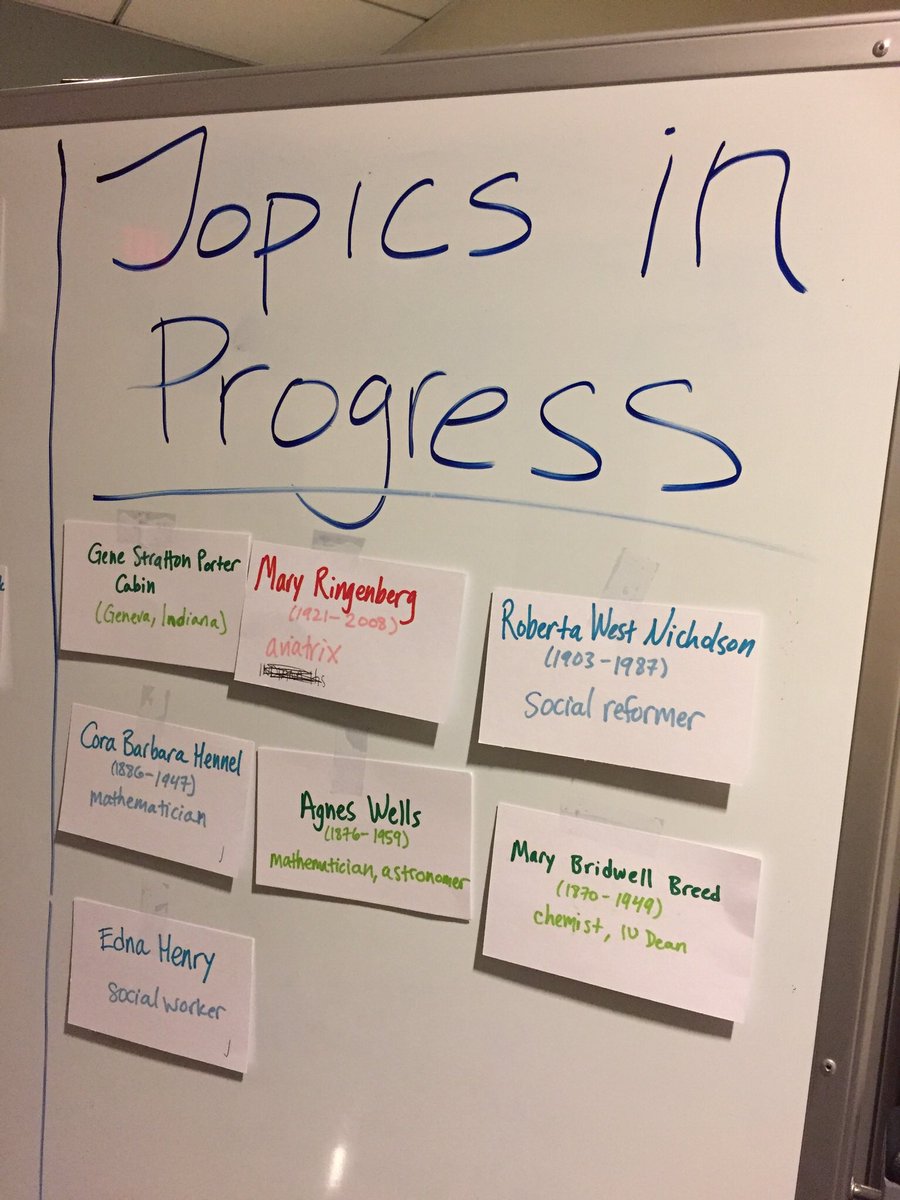 INHumanities's tweet photo. Topics in progress at #qleditathon Do you know these Hoosier Women in STEM? https://t.co/f7NLveFrbO