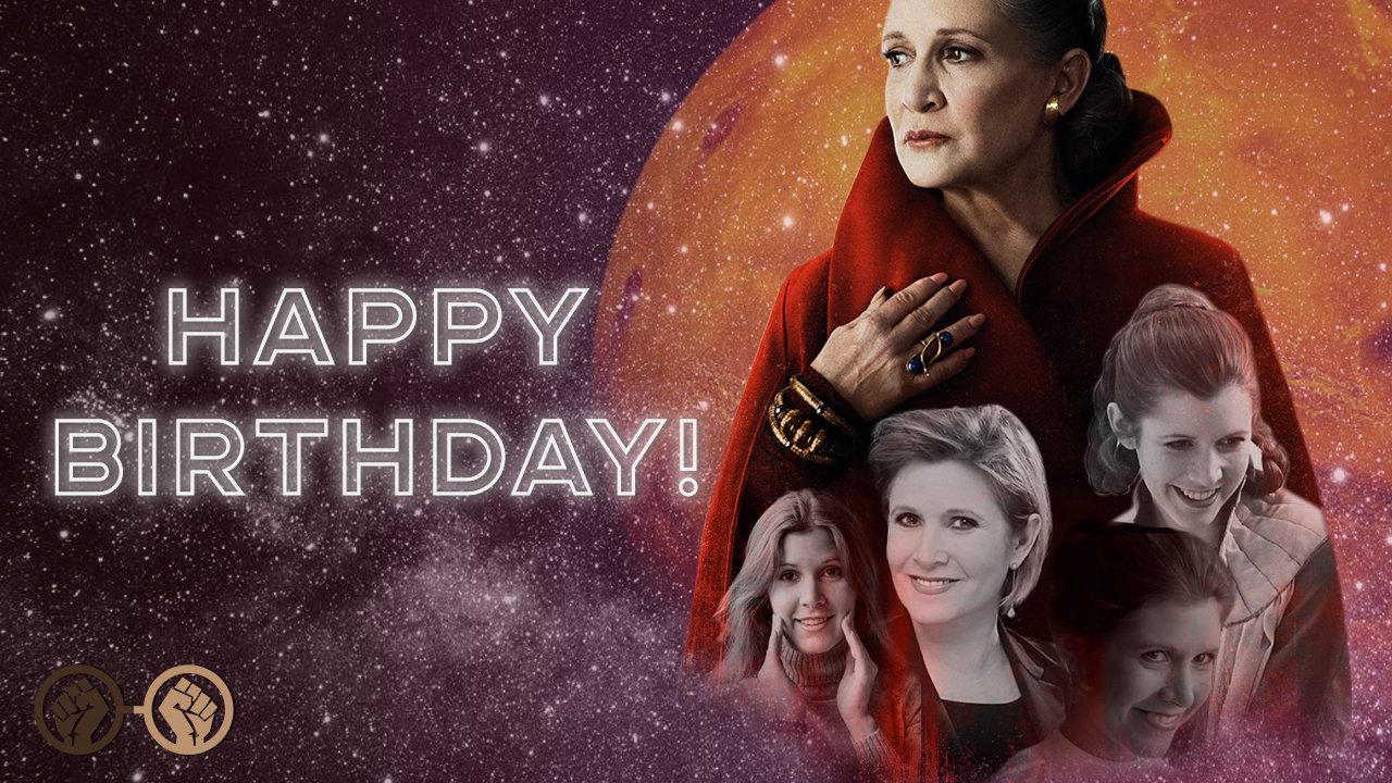 Happy birthday, Carrie Fisher. She would have turned 61 years old today. We miss you so much, Carrie. 