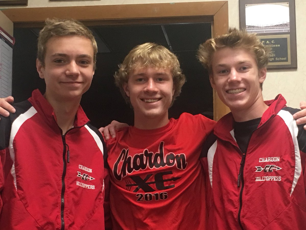 toppernation's tweet photo. Good luck @chardongirlsxc &amp; @chardonboyscc in today’s D-I Districts at Madison HS

Girls 11:45am
Boys 1:15pm

These guys want to see u there https://t.co/tNREGwkwWZ