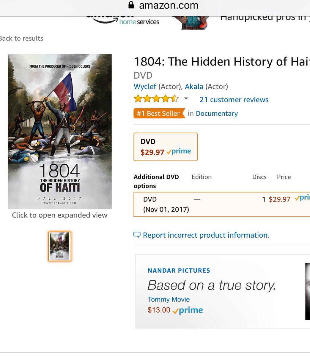 tariqnasheed's tweet photo. #1804 is currently the #1 documentary on  Amazon right now. #respect #sakpase #blessup 🙏🏿 #Ogun ✊🏿 https://t.co/NmPA1yEb7i https://t.co/Wp46fm8k57