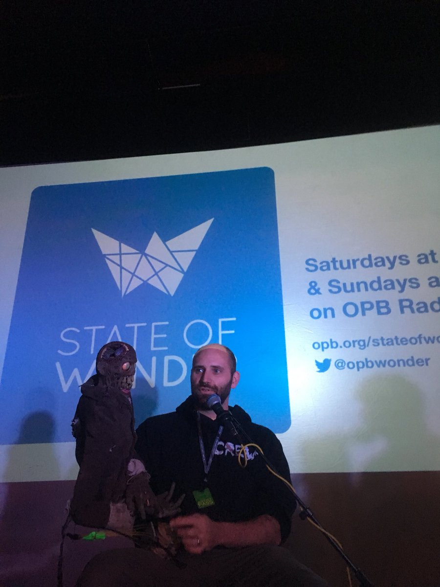 eofilmfest's tweet photo. Jesse Blanchard of @PuppetcoreFilms on @OPBWonder... Live at #EOFF2017! Catch the rough cut of FRANK &amp; ZED, today at HQ, 5:15PM 🙌🙌🙌 https://t.co/YbhohGQeuU