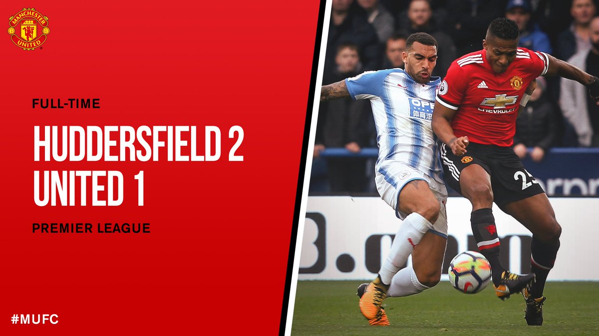 FT: Huddersfield 2 #MUFC 1. #HUDMUN