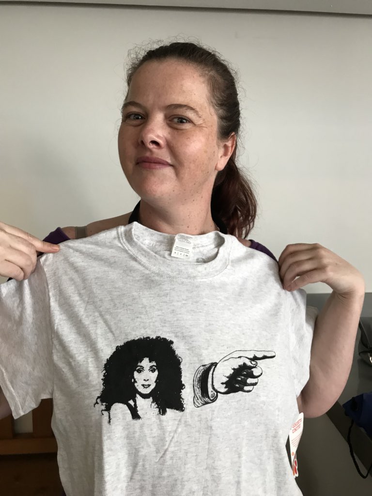 buckleyplanet's tweet photo. Taking photos of #spscpt attendees wearing or holding the famous #CherPoint shirt w/ @synstalker #SharePoint https://t.co/KOSgdbFoy4