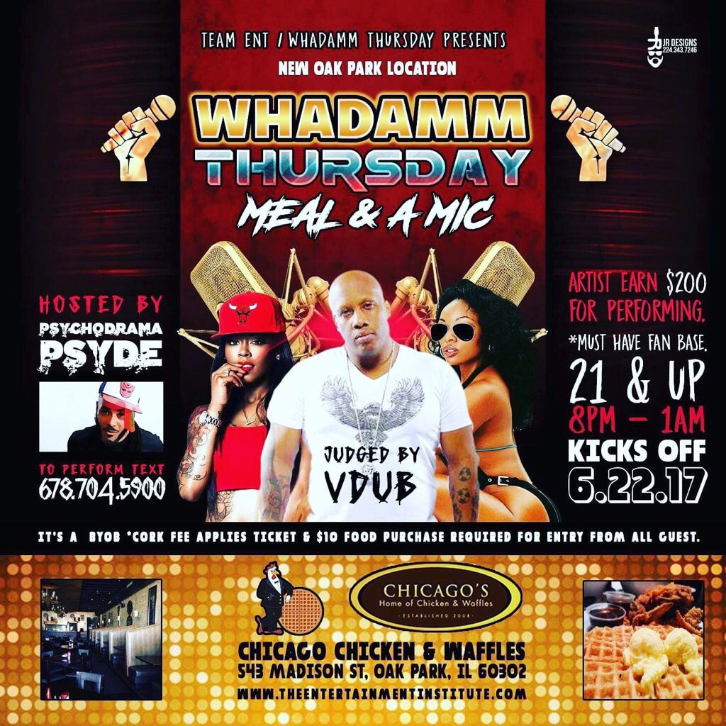 WHADAMMEVENTS's tweet photo. #FREE2PERFORM
#Mic&AMeal @WHADAMMEVENTS
Entry and Entree $20 All Nite!
THUR 10.26
TEXT 7735468377 to PERFORM Host @PSYCODRAMAPSYDE #TEAMENT https://t.co/8M6g6fVIZN