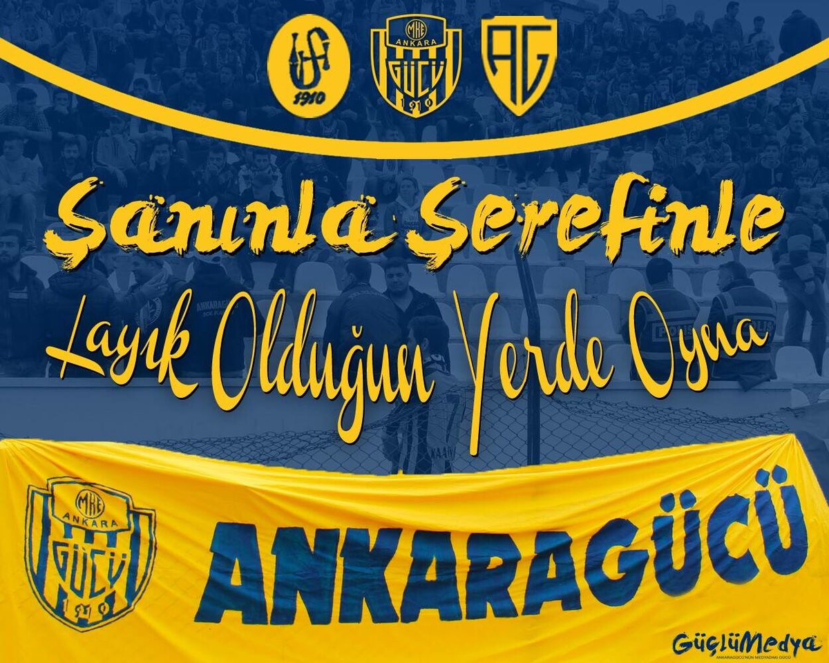 Her maçda bağırdığımız gibi "Şanınla şerefinle layık olduğun yerde oyna ANKARA" İstanbulspor maçıyla galibet serisine tekrardan başlayacağız