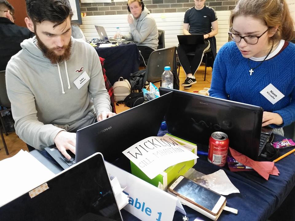 Turas4STEAM's tweet photo. Our team has been working hard all day to make learning Irish at primary school more engaging and exciting #STEAMhack https://t.co/VOMXn3ruKI