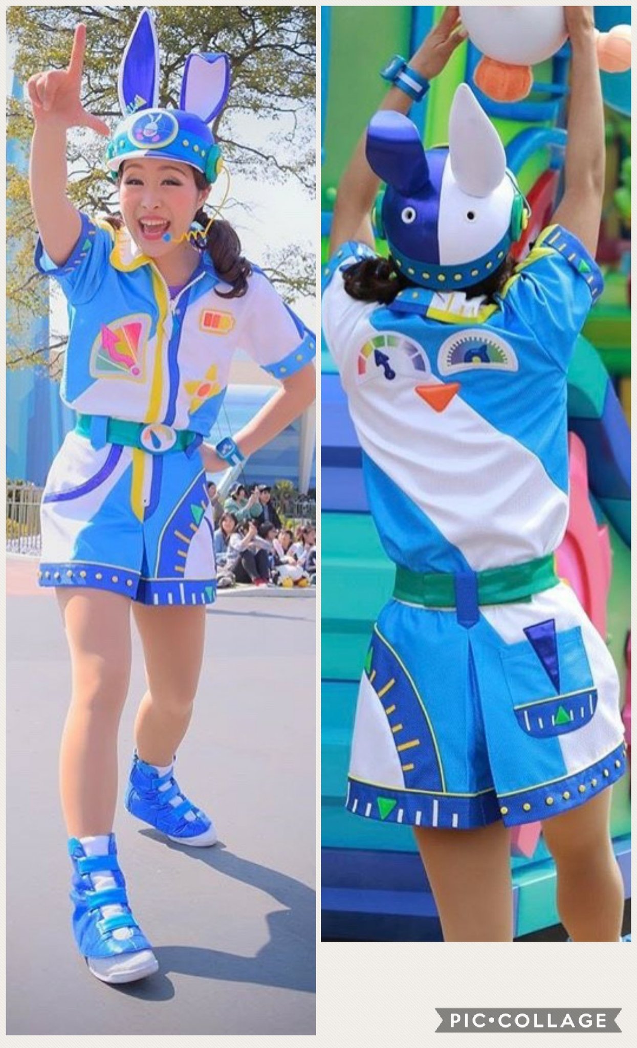 ひろぴょん 元はこちら ディズニーのダンサーさんのコスです 今ディズニーはハロウィンイベント中で これを着て行ってくださいます 以下ハッシュタグで検索してみてください Dハロ仮装 Dハロ仮装17 うさたま うさたま大