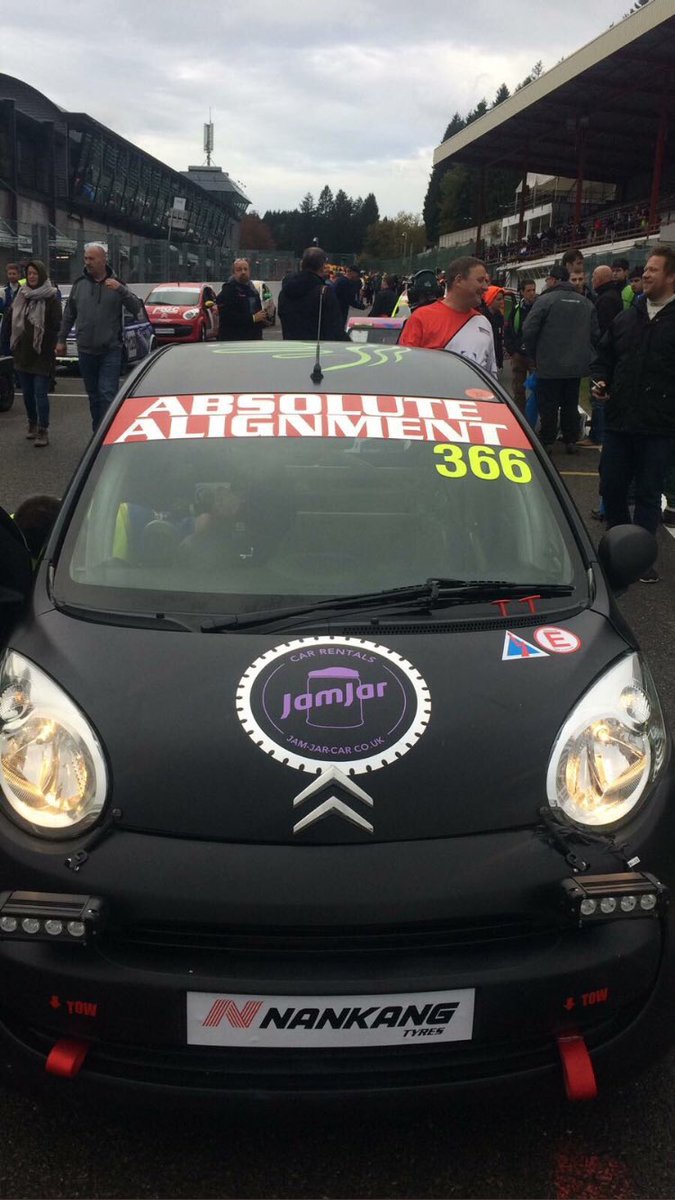 Four hours down and currently running in 42nd <a href="/circuitspa/">Spa-Francorchamps</a> in the 24 hour 2CV race <a href="/WelchMotorsport/">Welch Motorsport</a> #WeAreRacing <a href="/HATWAustralia/">HandsAcrosstheWater</a>