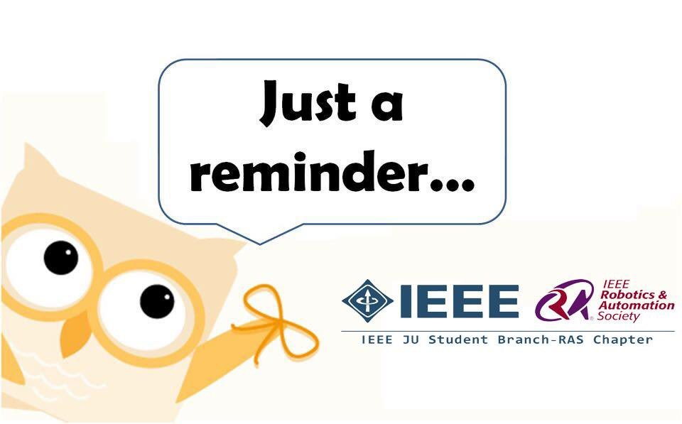 ieeerasju's tweet photo. بنحب نذكركم انه بكرة هو اول يوم بورشة الIoT ، اللي رح تكون مع المهندس فراس دياب والمهندس عماد العمري.
#RASju
#IoT https://t.co/DbWn2NI3sy