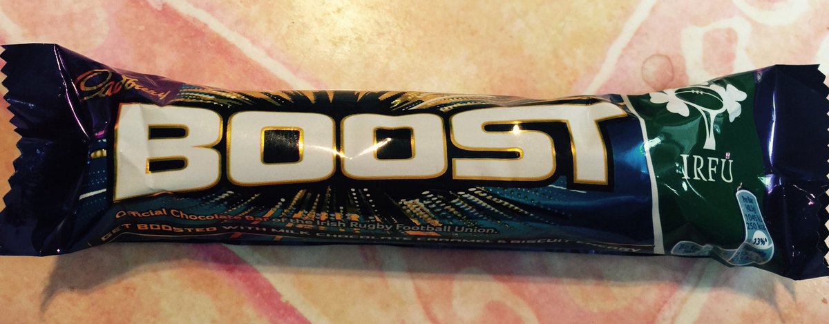 ClaireLGTweets's tweet photo. A very Irish looking #boostbar #cadburys #chocolate https://t.co/w7vxnroAr5