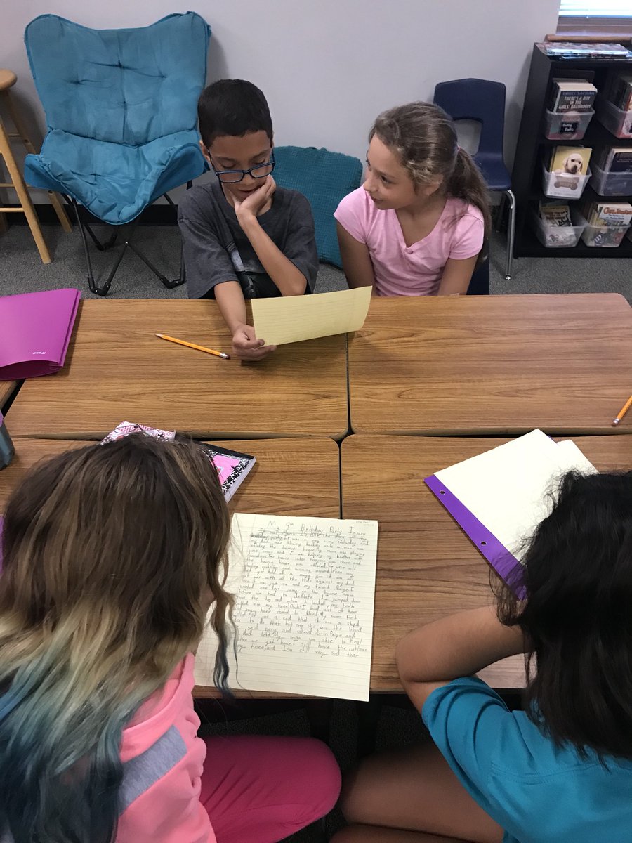 BrittMartinSMS's tweet photo. Yesterday, we practiced giving two stars and a wish while peer editing! #writingrocks https://t.co/cPA60BmnUX