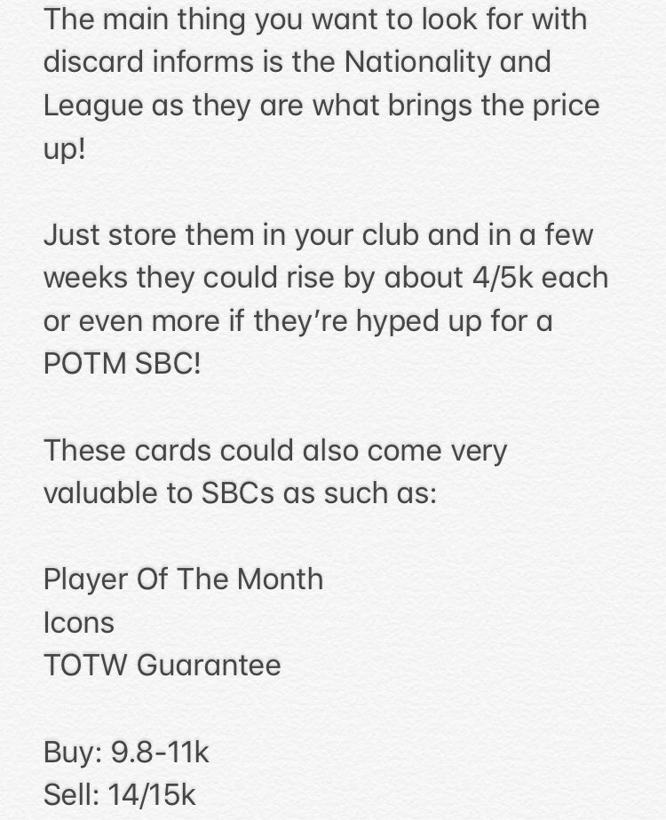 saf_cal's tweet photo. Discard informs investments 💰
Read the post 👇🏻
#FIFA18 #UpdatedPrices https://t.co/J3NdpRrkAx
