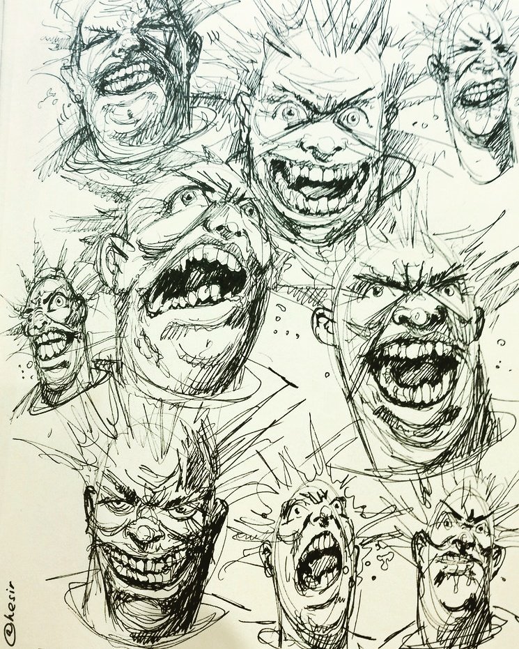 hesir's tweet photo. ...more #drawing & #sketchbook-ing at #HullHorrorFest today. https://t.co/hB3kLvIwMg