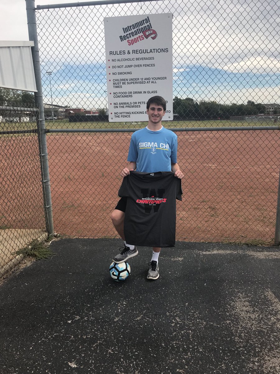 WKUIntramurals's tweet photo. @Wade_Shaw10 leaves with a championship for @SigmaChi_WKU in foot golf! https://t.co/zW756ZXqNO