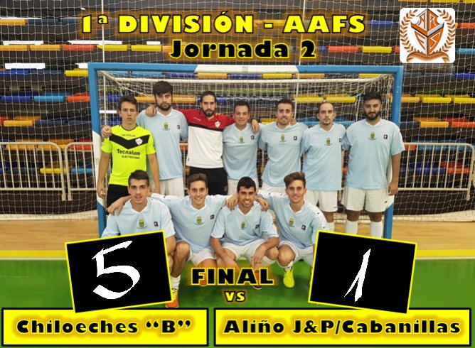 CDChiloeches's tweet photo. 🏆 1a DIVISIÓN @AAFSALA1 
🔚 @Chiloeches_FS "B" 5
🆚 Cabanillas 1
⚽ @makinote93 
⚽ @Rochachada 
⚽ @AbelPuja 
⚽ @miguel_fm27 
⚽ @mario_vcf https://t.co/0ojjlNb0kY