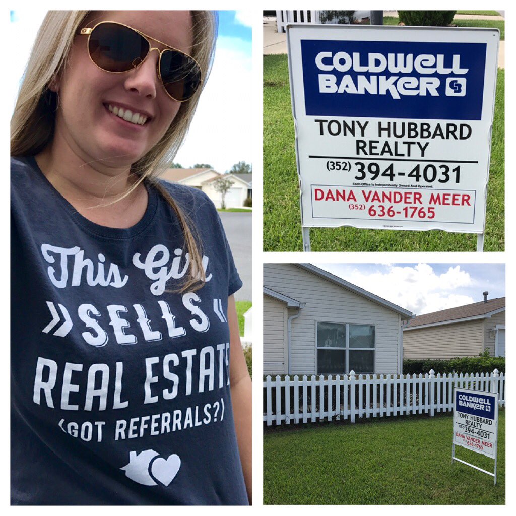DanaVRealtor's tweet photo. Out doing #realestate stuff today. Need my sign in your yard? #GotReferrals? #realtorlife #flrealtor #realestatewithdana #homeforsale https://t.co/n4azVRsUvb