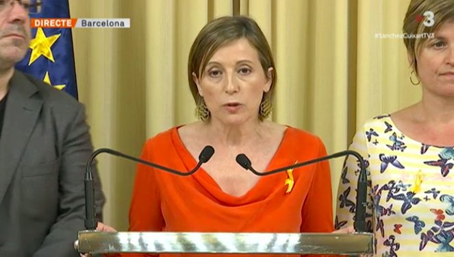 dianacoromines's tweet image. Speaker of Parliament #Catalonia:"This is a de facto coup d'état in Europe. They want to take control of democratically elected parliament"