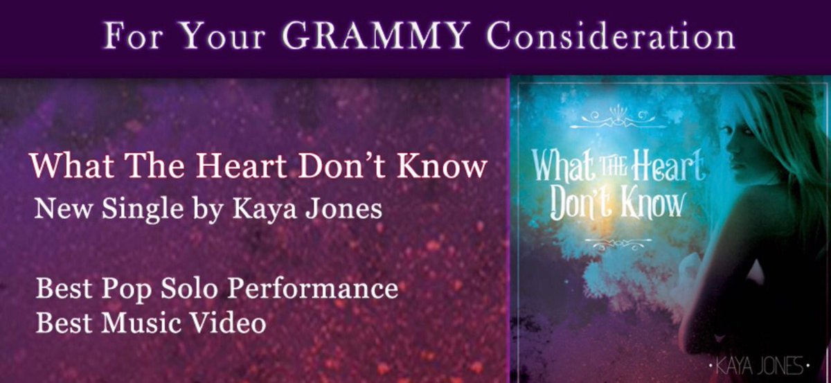 Amazing 🙏🏼 #WhatTheHeartDontKnow wooohooo grammy consideration best music video &amp; best pop solo performance 🎶 feeling blessed