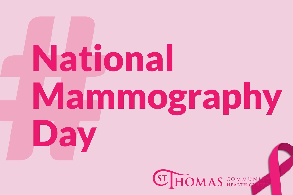 Celebrate #NationalMammographyDay by requesting your exam at the #StThomasCHC Breast Center: goo.gl/gQG4CY