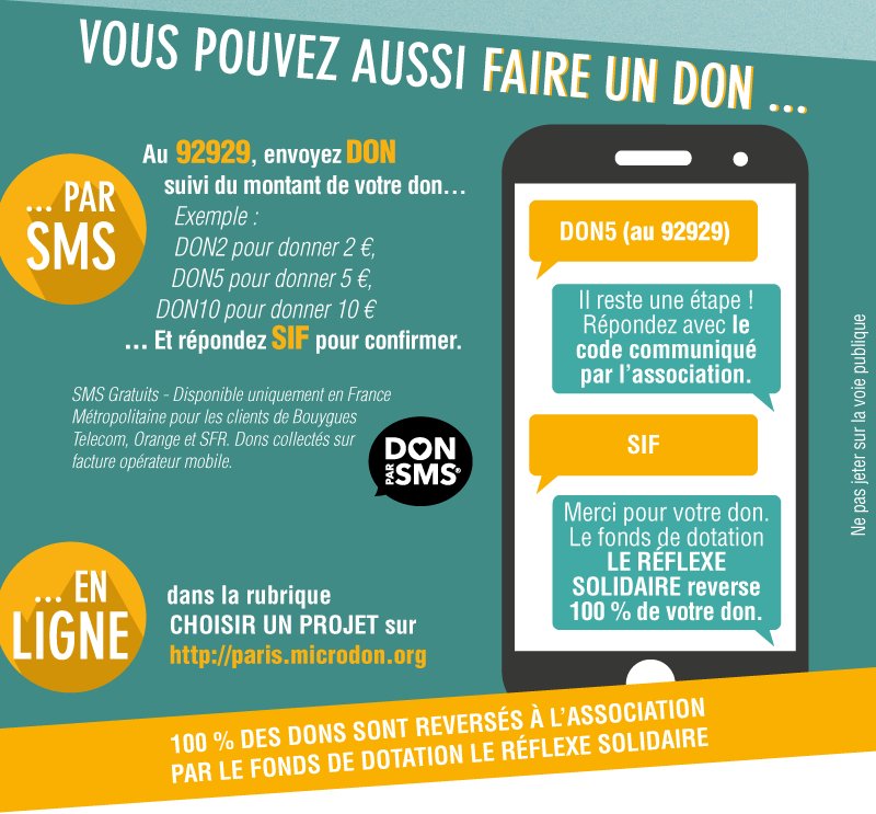 SIF_ONG's tweet photo. #microdon75 pour lutter contre l’exclusion, manifestez votre soutien en faisant en don sur https://t.co/mHgN0AGQYZ ou par SMS au 92929 https://t.co/3KagMQcFXK