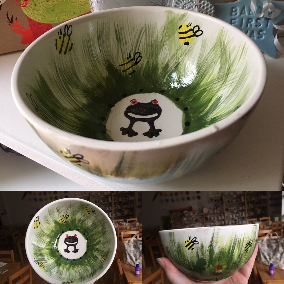 CraftyOwlsCafe's tweet photo. Love this bowl painted by talented customer #talentedcustomer #bowl #paintyourownpottery #paintingpotteryisnotjustforkids #craftyowlspottery https://t.co/8pso1sdaa4